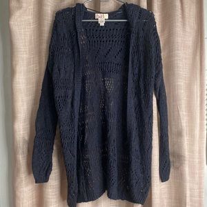 Navy/black knit cardigan